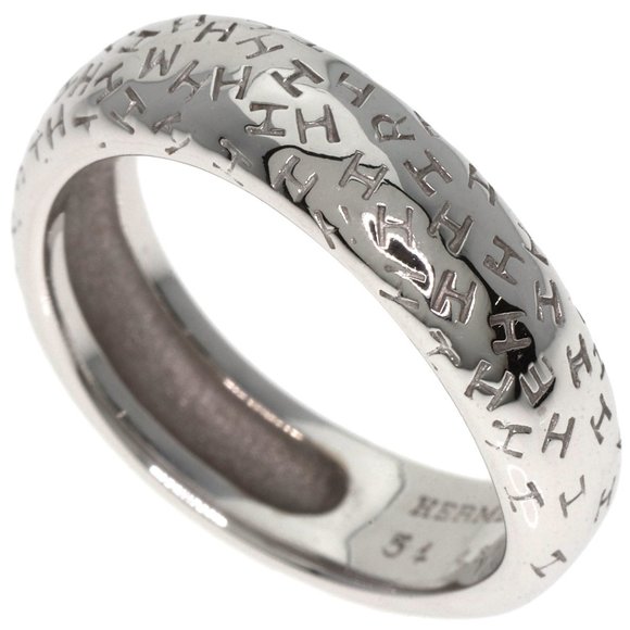 Hermès Toubou #54 Ring, 18K White Gold, Women's, HERMES - Picture 1 of 10